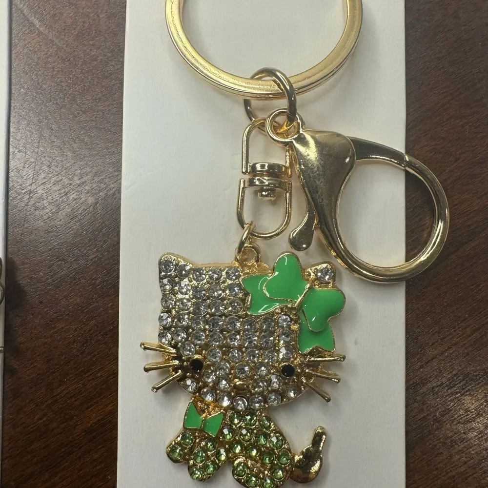 NWT Hello Kitty Double Bow Key Ring $10 Closet Minimum Purchase 6 Options